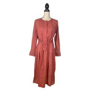 Chan Luu Rust Midi Dress